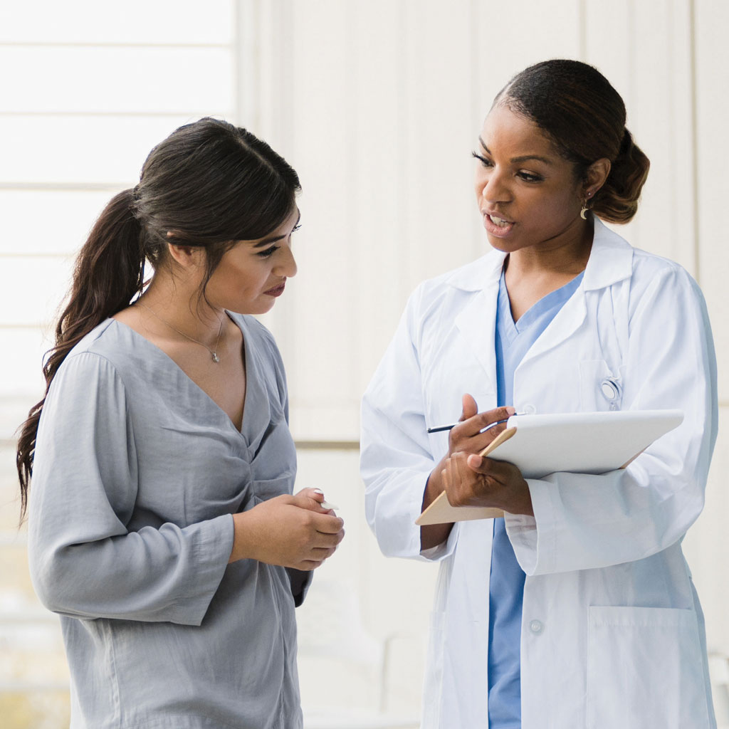 Doctor reviewing with patient